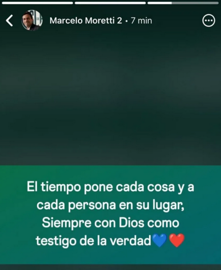 Imagen El mensaje de Marcelo Moretti.