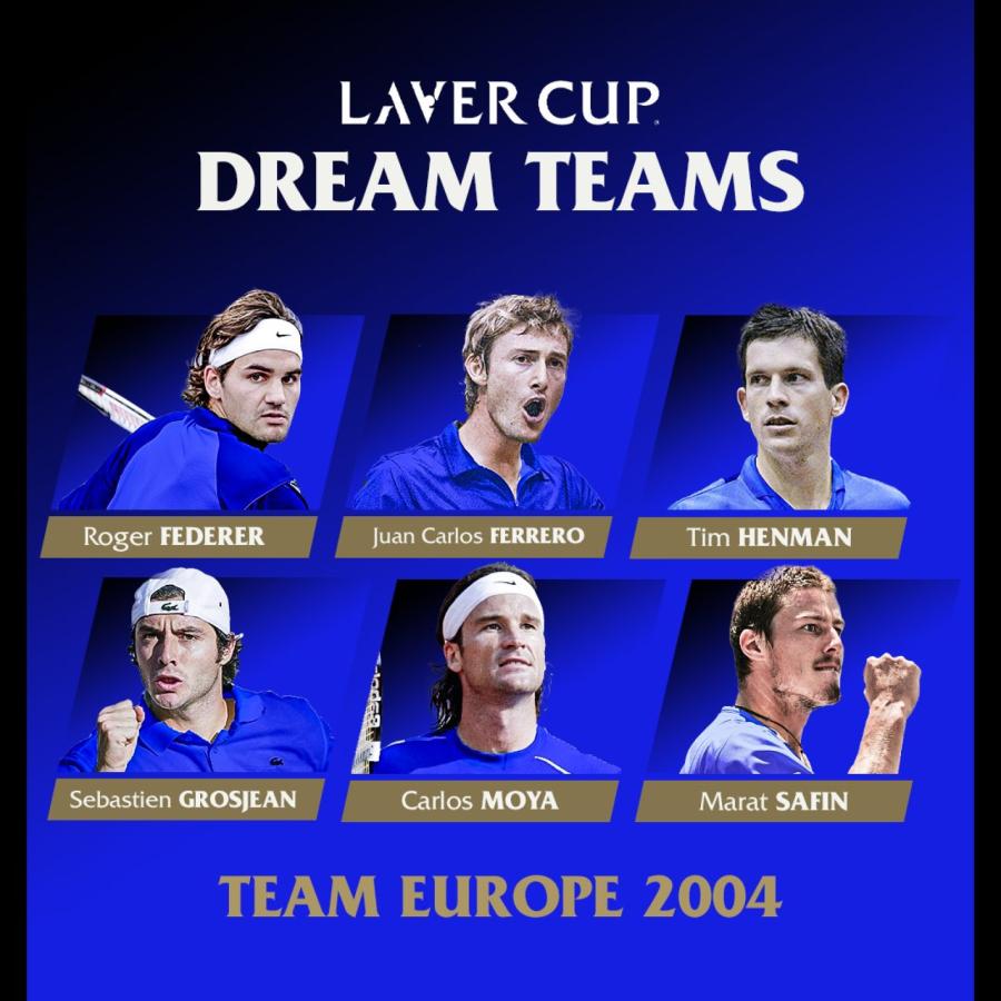 Imagen El equipo europeo de la fantasiosa Laver Cup 2004.