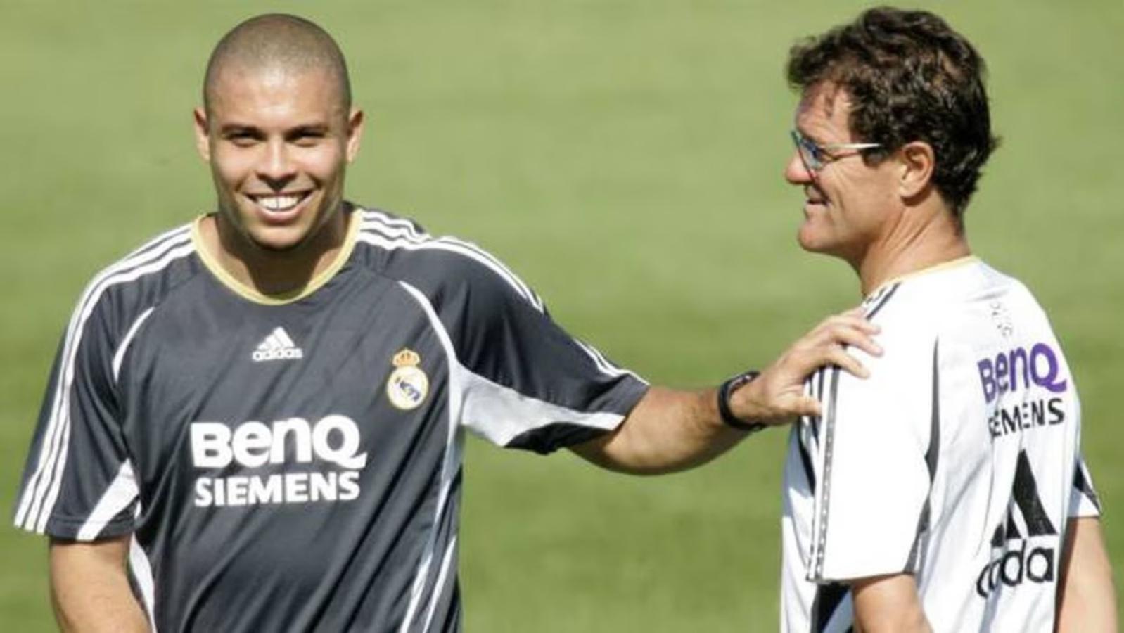Imagen Eran todas sonrisas entre Ronaldo y Capello hasta que el italiano decidió echarlo por indisciplina.