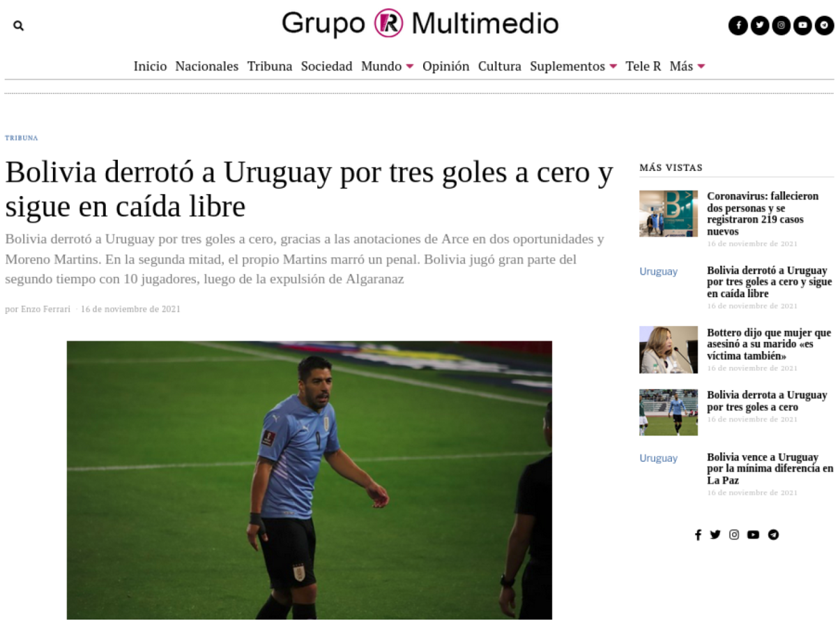 Imagen Grupo R: "Uruguay sigue en caída libre".