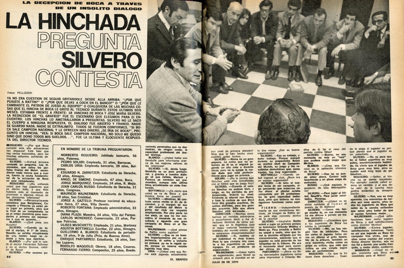 Imagen Primera aparición de Guillermo Blanco en El Gráfico. 28 de julio de 1970