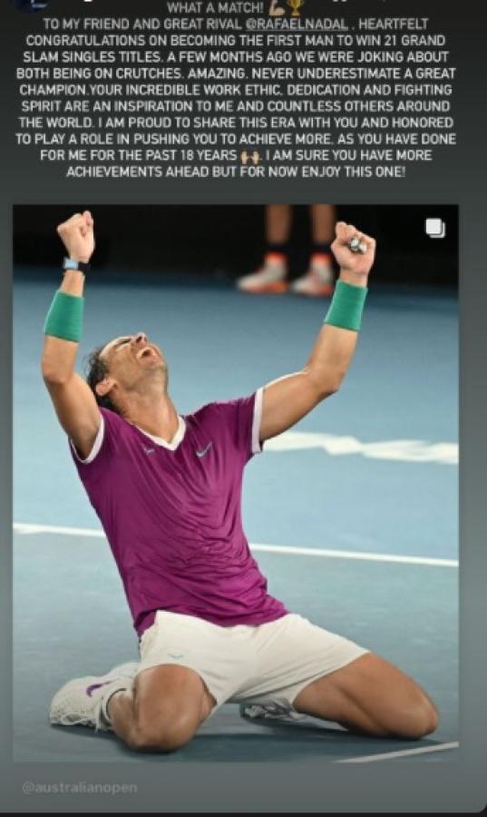 Imagen El mensaje de Federer para Nadal