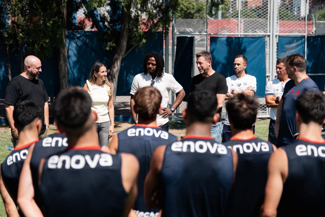 Imagen El entrenamiento de San Lorenzo con la presencia de Costantino