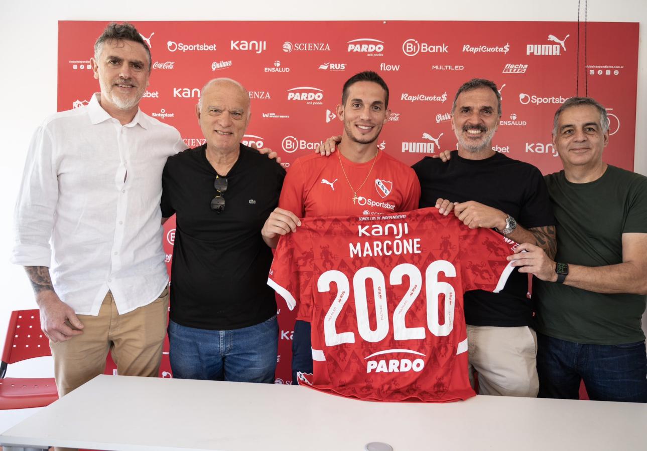 Imagen Grindetti, feliz por la renovación de Iván Marcone.