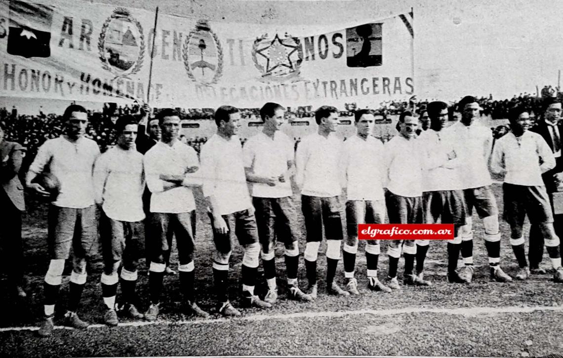 Imagen El seleccionado argentino antes de la final.