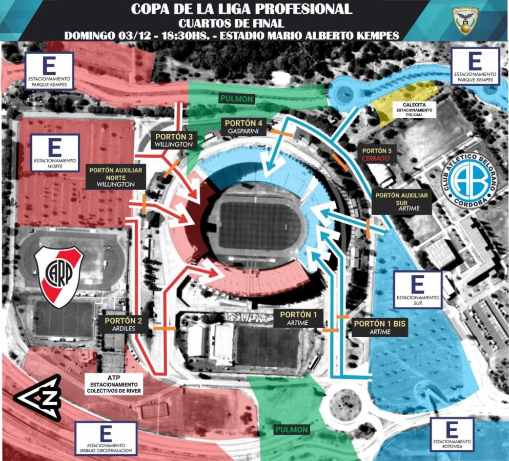 Imagen Así serán los ingresos para el partido del domingo en el Kempes.