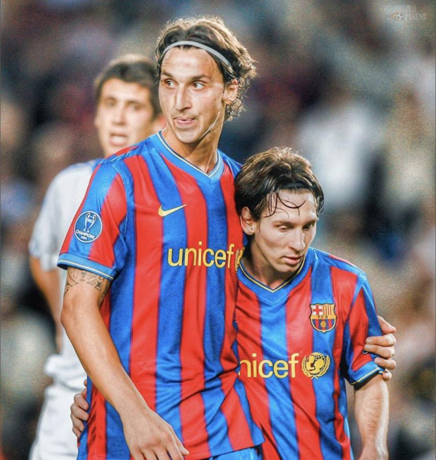 Imagen Zlatan y Messi fueron compañeros en Barcelona.