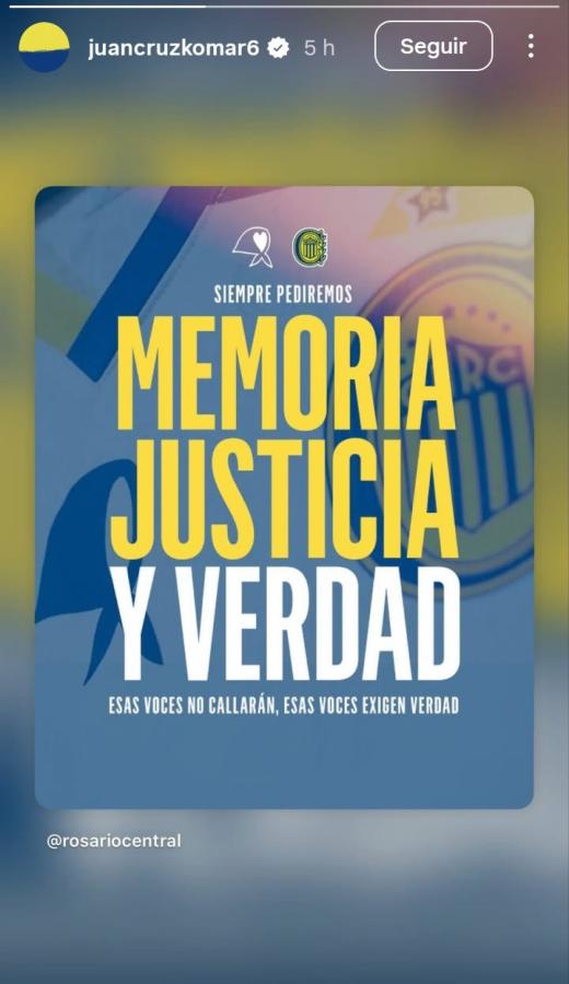 Imagen Juan Cruz Komar compartió esta historia en Instagram