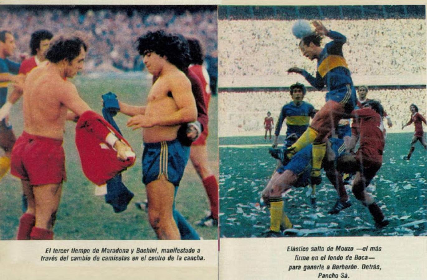 Imagen El Gráfico retrató el intercambio de camisetas entre Maradona y Bochini