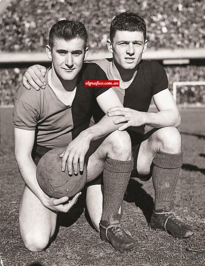 Imagen René Pontoni y Néstor Gilli. Esta fotografía fue Tapa de El Gráfico en la edición N° 1155 del 29 de agosto de 1941.