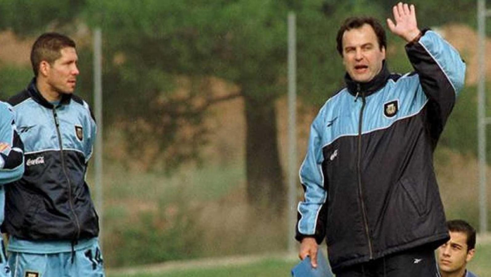 Imagen Bielsa y Simeone, épocas de Selección Argentina.