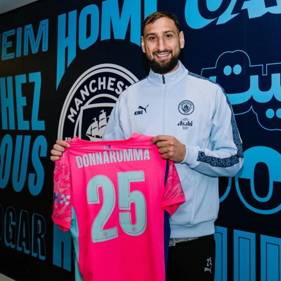 Imagen Donnarumma utilizará el número 25 en Manchester City.