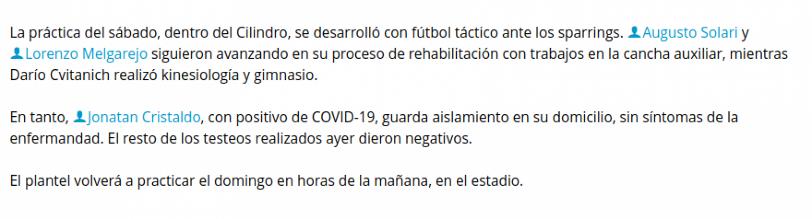 Imagen El comunicado oficial de Racing Club