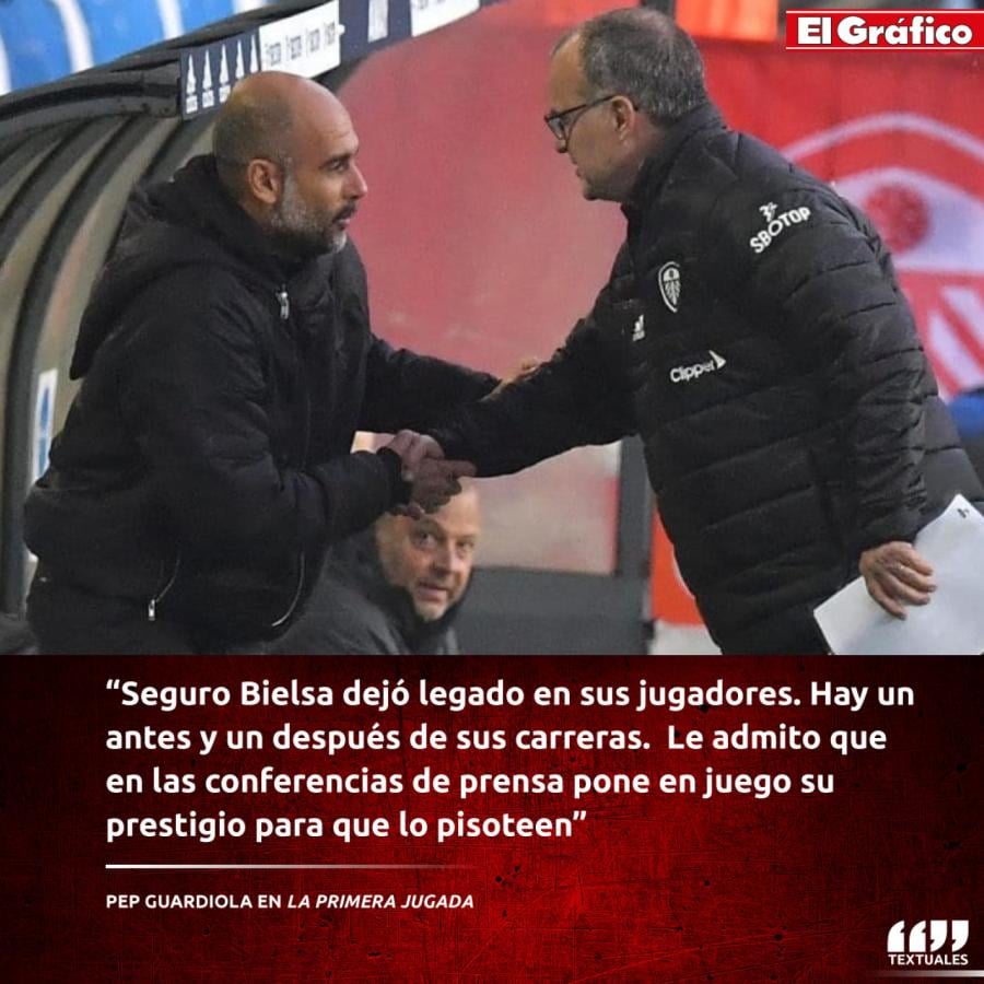 Imagen Guardiola sobre Marcelo Bielsa