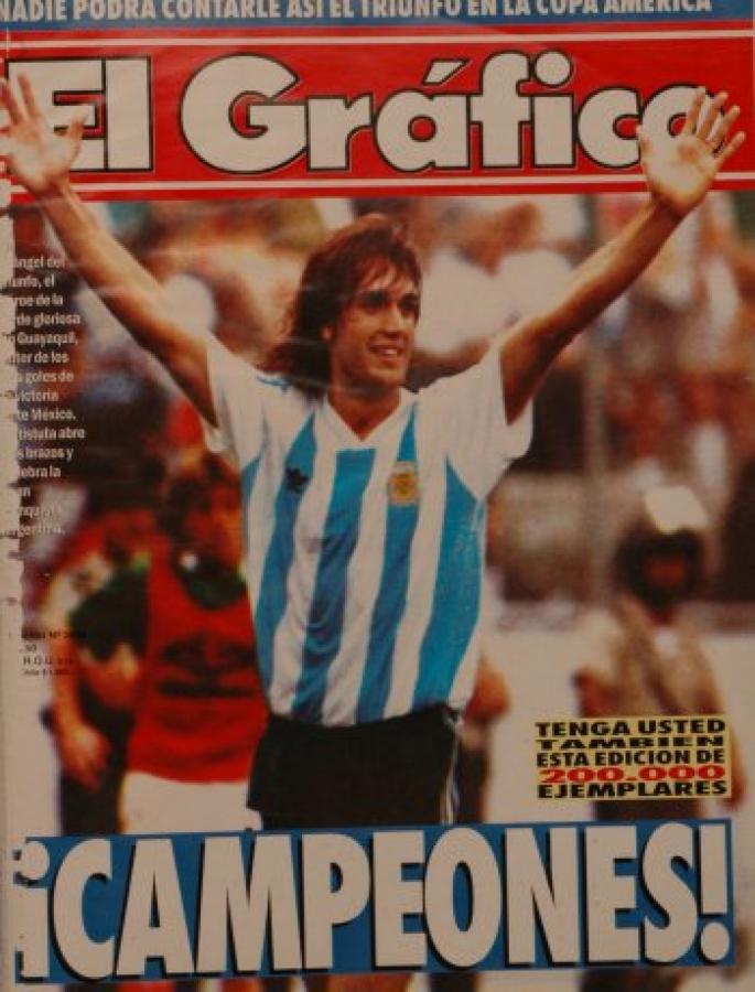 Imagen La tapa de El Gráfico, con un enorme Gabriel Batistuta