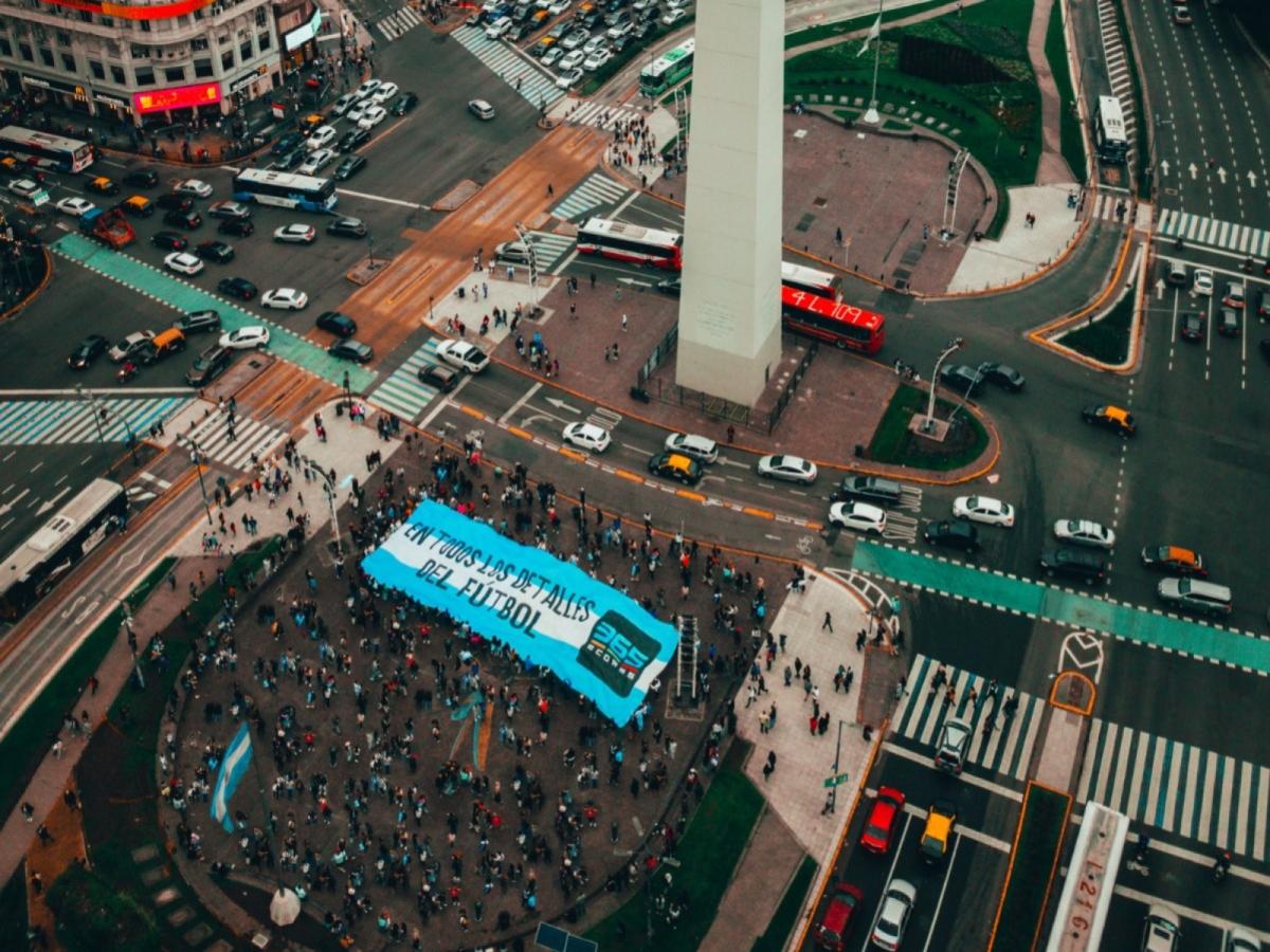 Imagen Los festejos por el aniversario en el Obelisco.