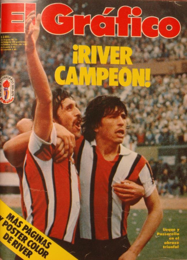 El 19 de agosto, en el estadio Monumental, el equipo dirigido por Ángel Labruna dio una lección de juego y eficacia, y aplastó a Vélez por 5 a 1. Goles de Alonso, Commisso, Luque y 2 de Pedro González.