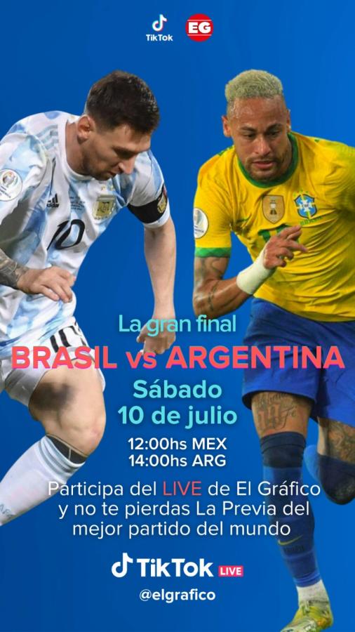 Lo mejor de la previa de la Finalísima, vivilo en el Tik Tok LIVE de El Gráfico.
