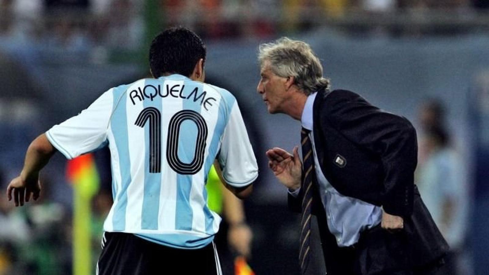 Imagen Pekerman y Riquelme, juntos en el Mundial de Alemania 2006.