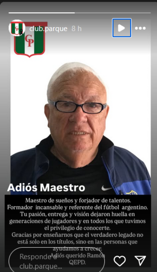 Imagen El club Parque y su sentido mensaje.