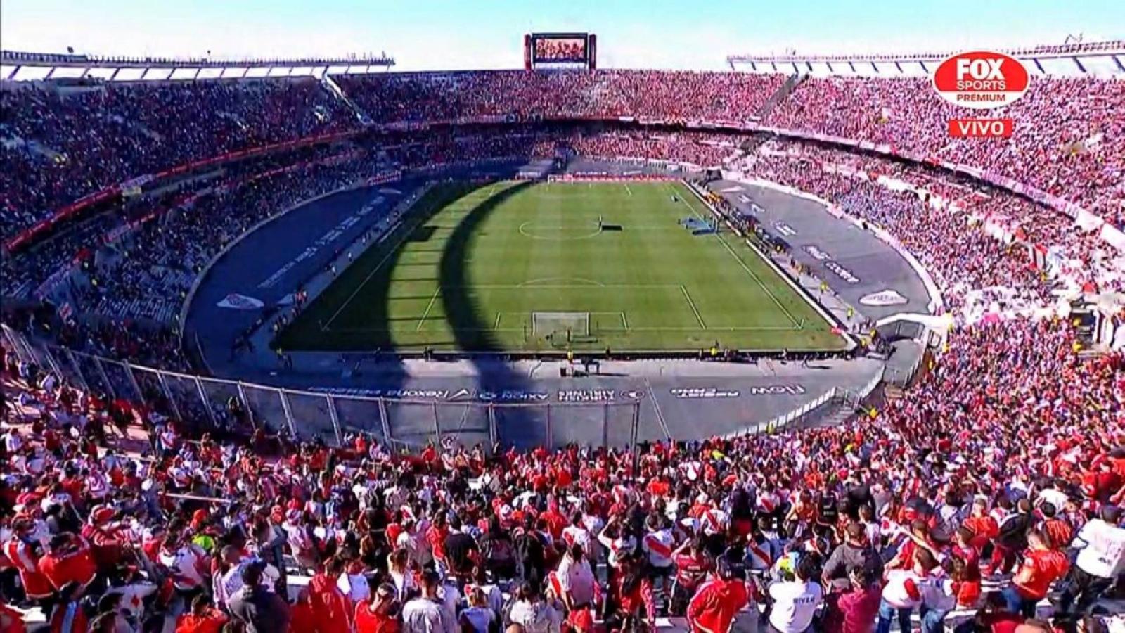 Imagen La imagen de televisión mostró la concurrencia en el estadio de River Plate