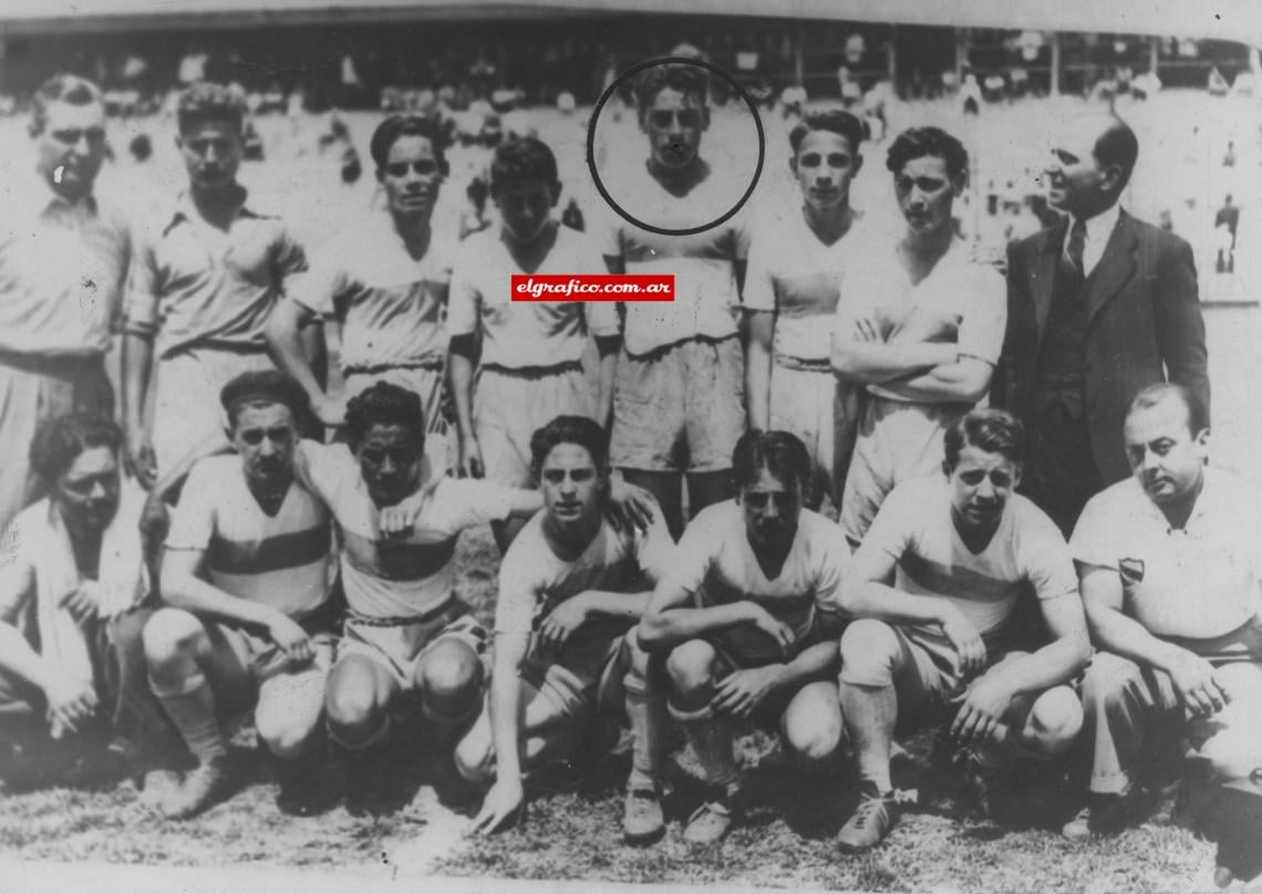 Imagen 1941. Primer paso: la 5° de Platense. Había que pagar. 300 peses el pase definitivo. Ruibal (delegado) dijo sí. Pero Peucelle lo "raptó" y fue a River Plate.