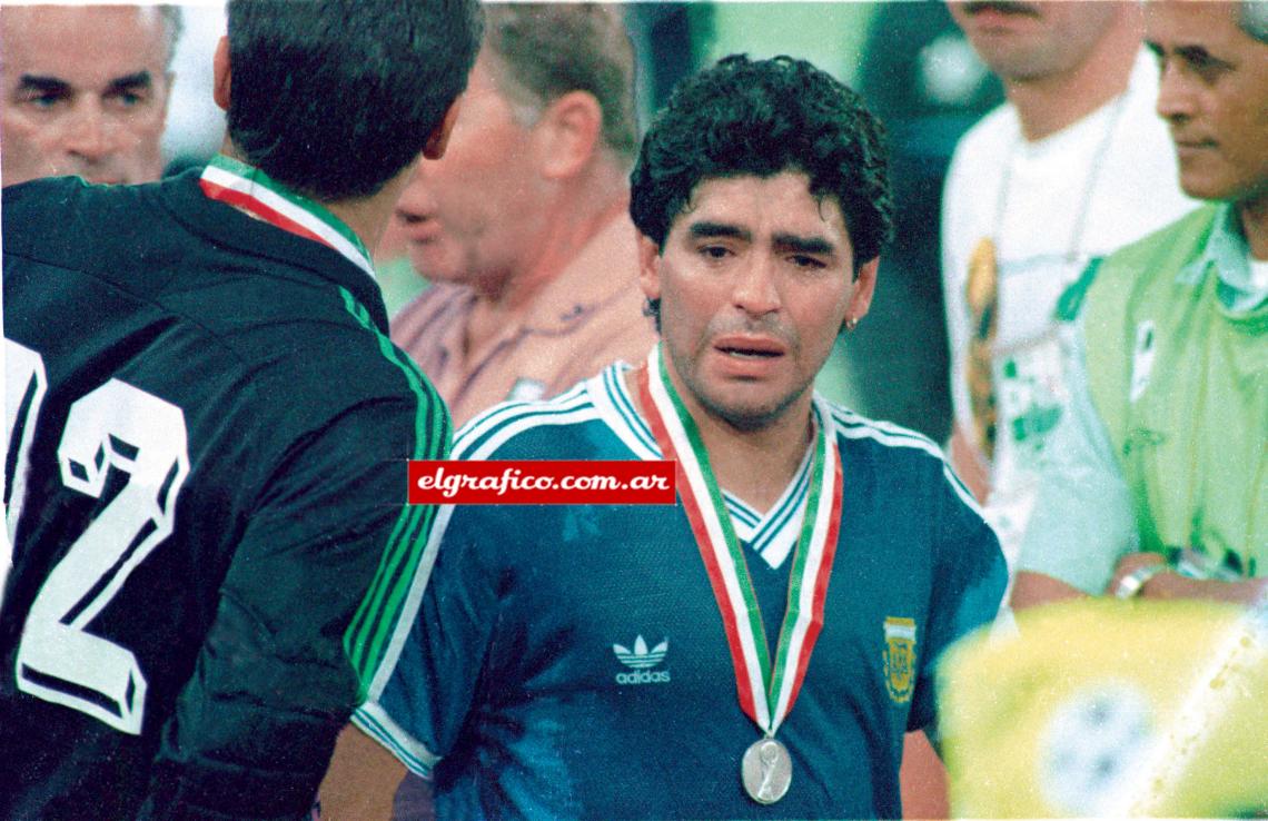Imagen Diego Maradona en Italia 1990.