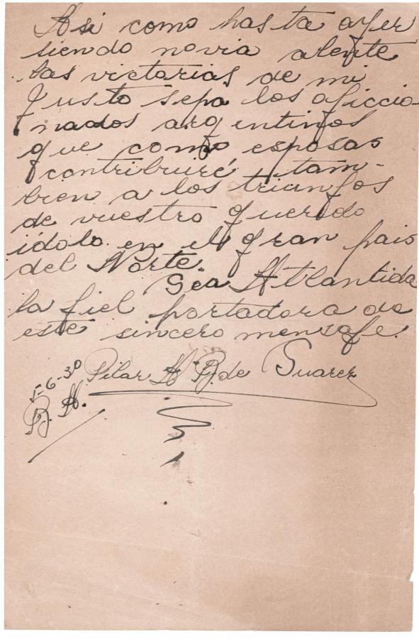 Imagen Carta de Pilar Bravo de Suárez entregada a Felix Frascara para los lectores de El Gráfico, antes de partir a EEUU.