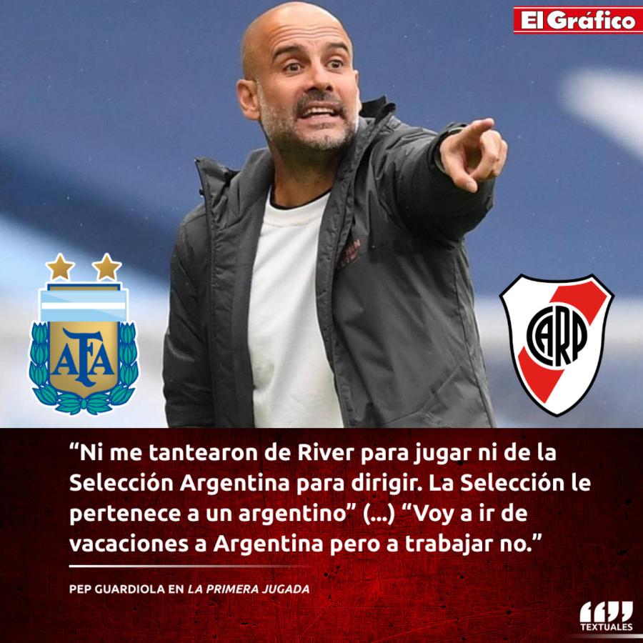 Imagen Guardiola sobre el supuesto interés de River y la Selección