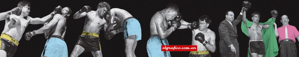 Imagen Uno de los combates más recordados de Miteff, frente al cubano Nino Valdez. Fue su salto a la fama apenas llegado a los Estados Unidos. Ganó por puntos en el Madison Square Garden de Nueva York.