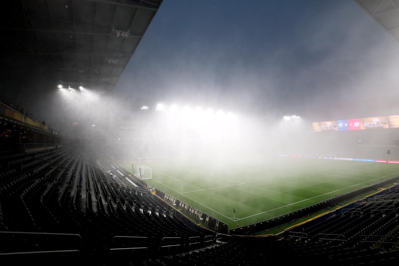 Imagen La tormenta eléctrica en Cincinnati provocó la demora del partido. FIFA.