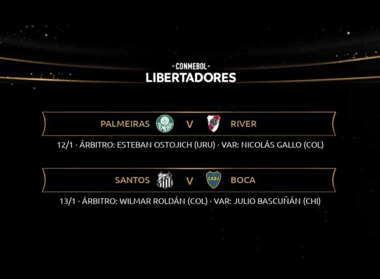 Las designaciones arbitrales para las vueltas de semis de la Copa Libertadores.