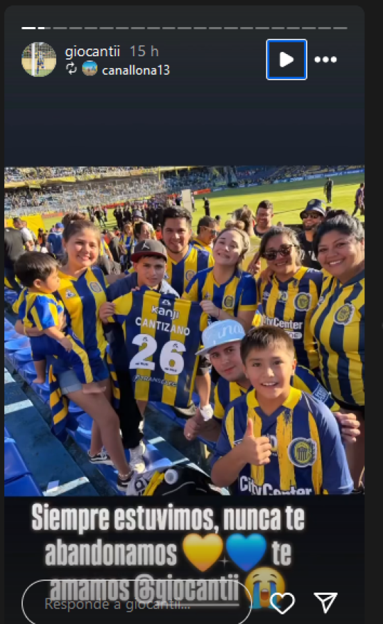 Imagen Toda la familia de Cantizano estuvo en el Gigante de Arroyito esperando su debut.