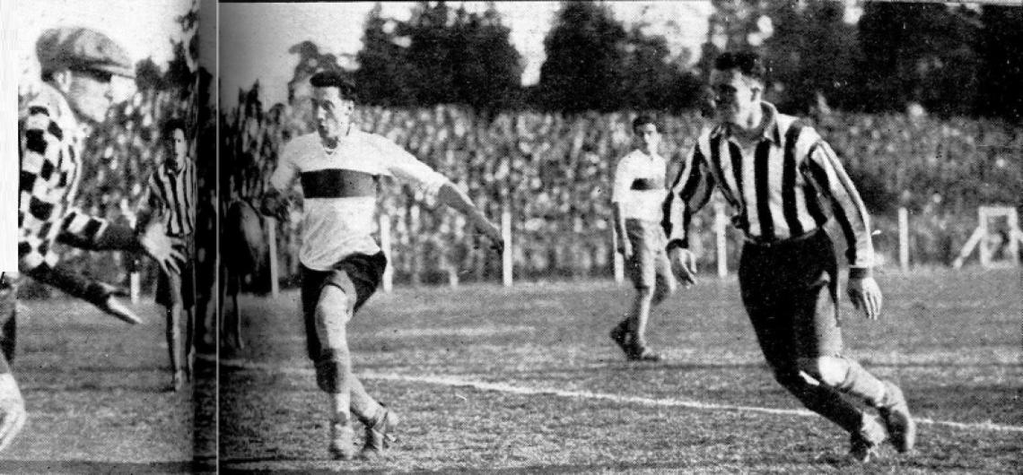 Scandone sale al cruce apresuradamente para evitar que Giudice remate el avance de Gimnasia y Esgrima. La delantera local actuó con más precisión que la de Estudiantes, cuyos hombres jugaron visiblemente descoordinados. El peso del match lo soportaron las defensas, evitando así la labor de ambos arqueros.