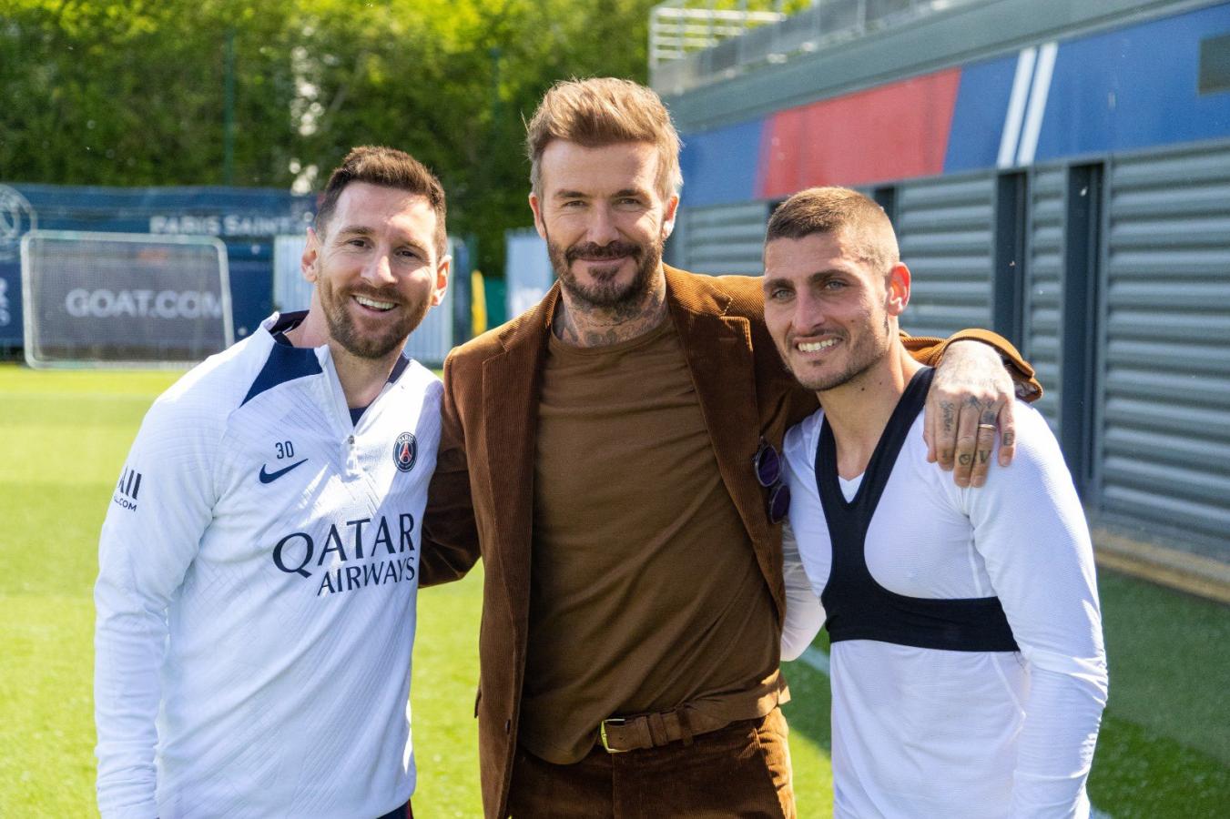 Lionel Messi y David Beckham, juntos en la práctica de PSG | El Gráfico