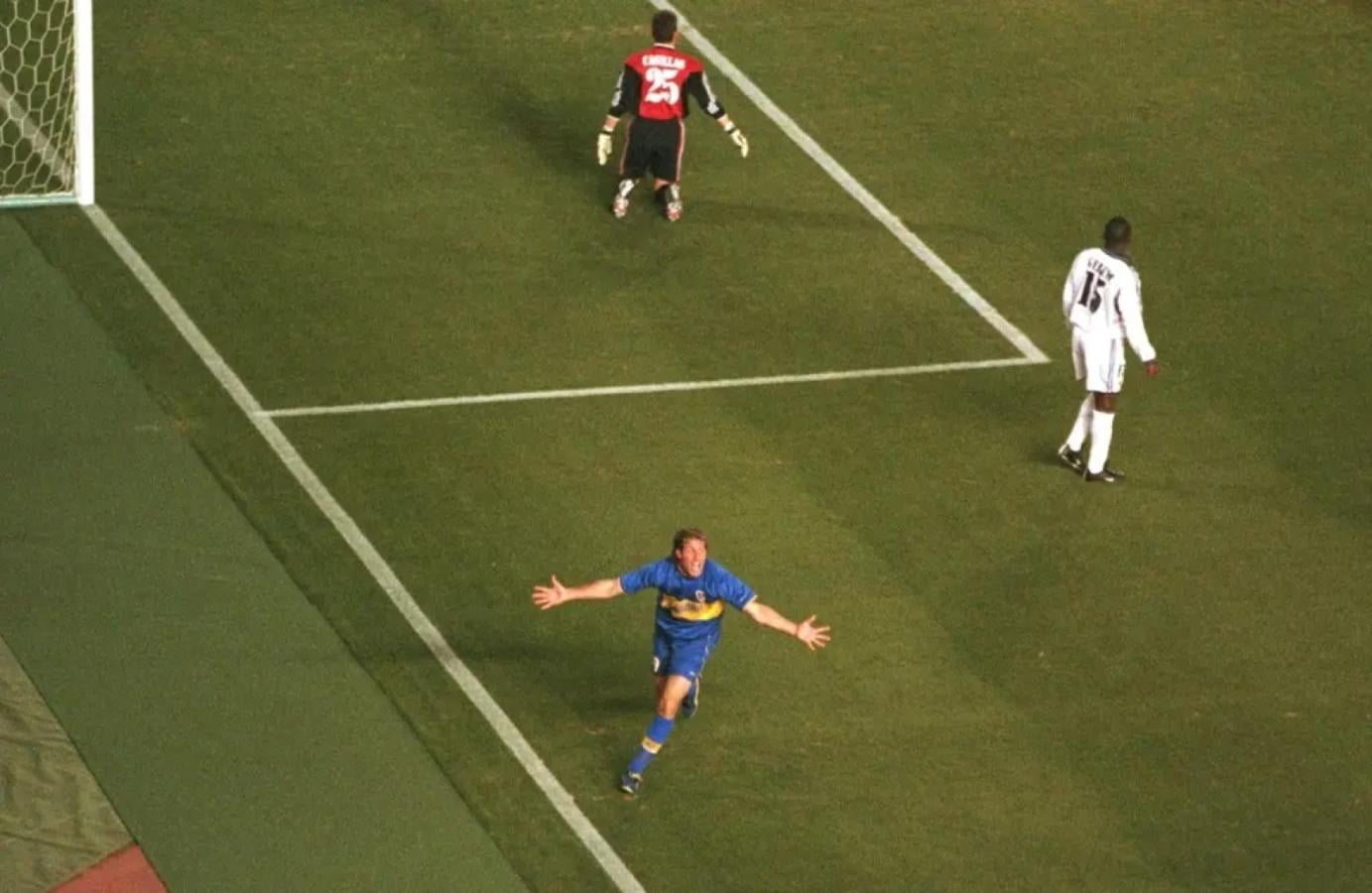 Imagen El doblete de Martín Palermo a Real Madrid lo catapultó a la idolatraría eterna.