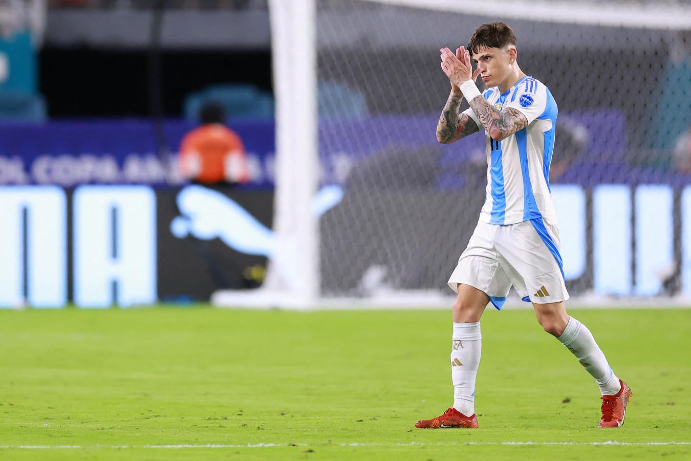 Imagen Alejandro Garnacho fue titular y salió reemplazado a los 20' del ST.