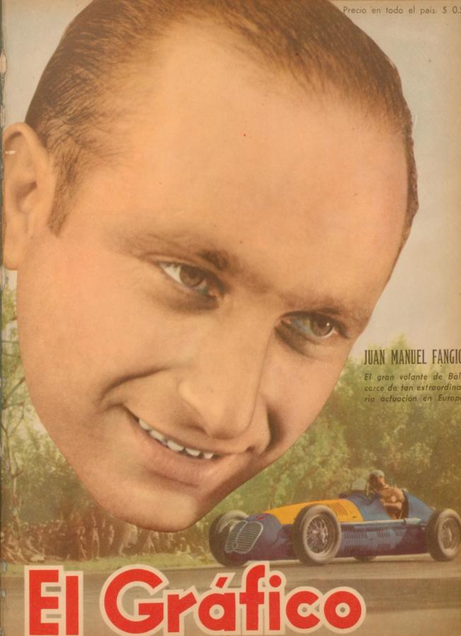 Imagen Ya se vive la era fabulosa de Juan Manuel Fangio cuando El Gráfico cumple 30 años. "El Chueco" empieza a ganar en Europa en aquel 3 de junio de 1949. 