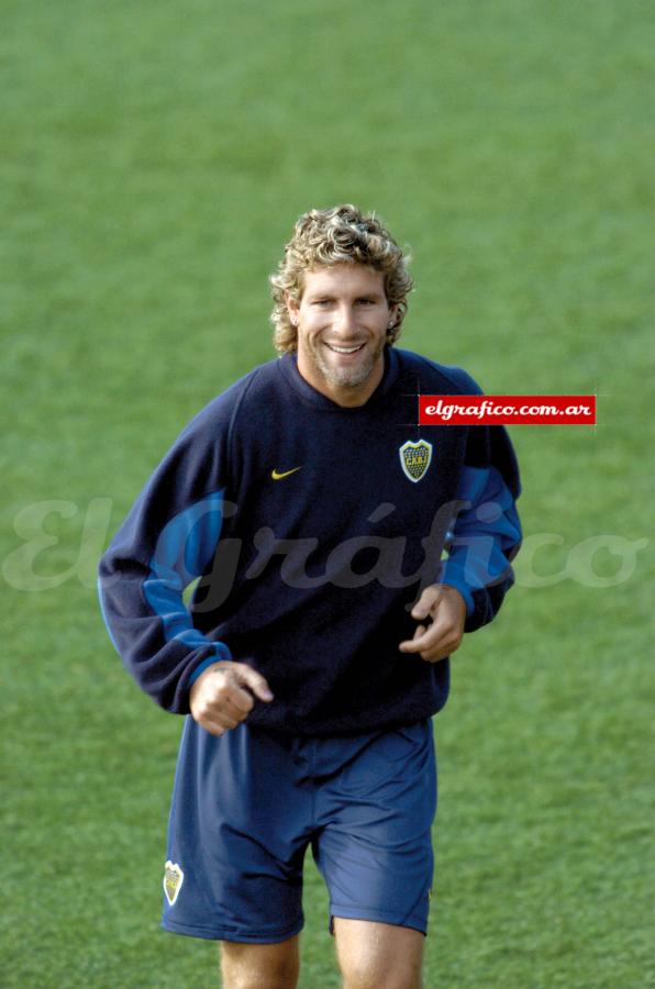 La sonrisa compañera permanente de Martín desde que regresó a Boca.