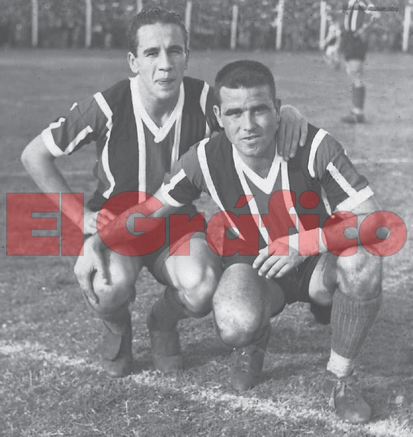 Imagen "Toto" Lorenzo junto a Zanola, en sus inicio en Chacarita.