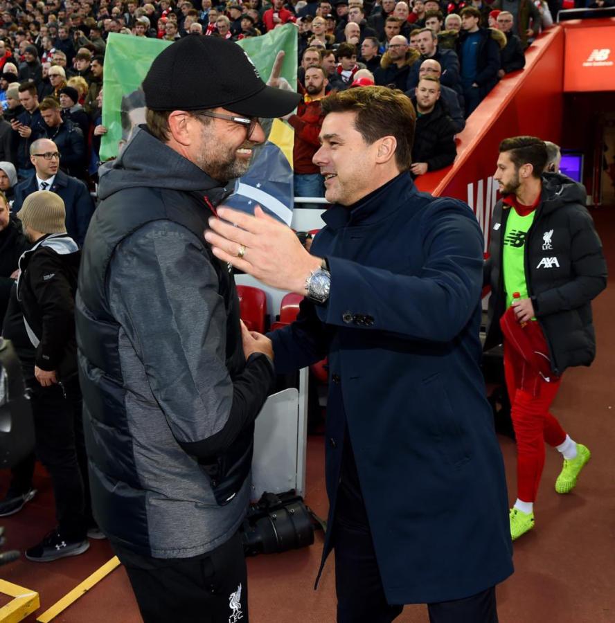 Imagen Respeto y admiración. Klopp y la buena onda con Pochettino en Anfield.