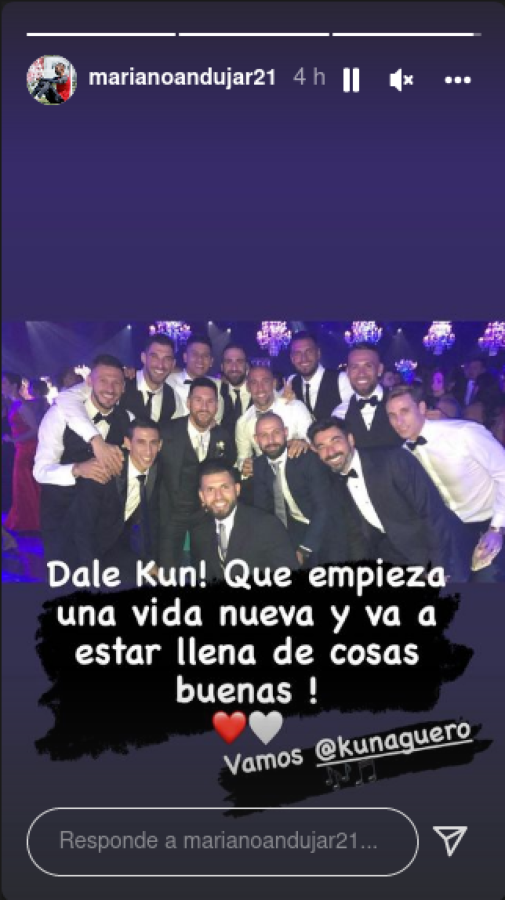 Imagen El saludo de Andujar en su cuenta de Instagram.