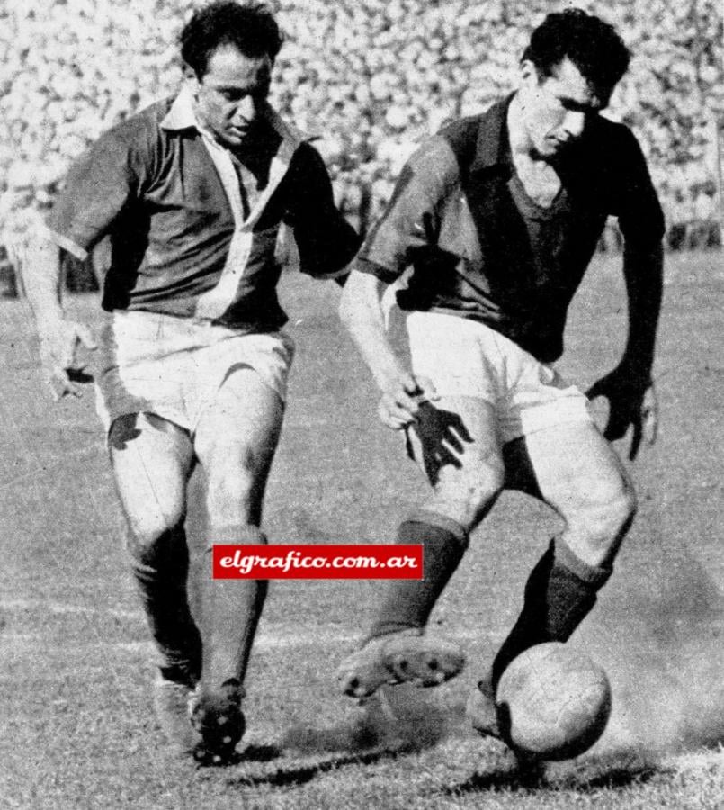 Buen jugador anulado por otro buen jugador: García con De Vita.