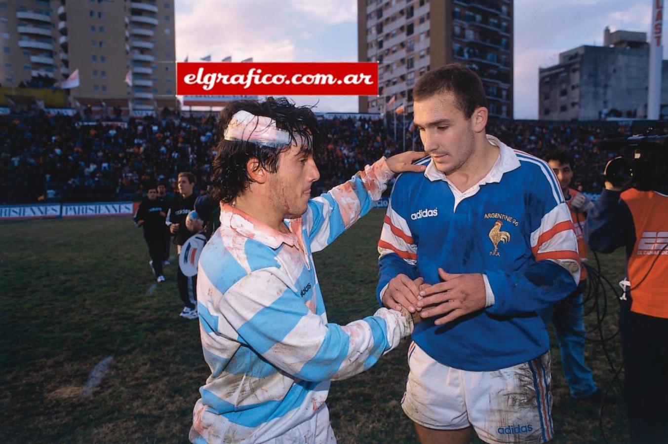 Imagen Agustín Pichot, después de un test match ante Francia en cancha de Ferro.