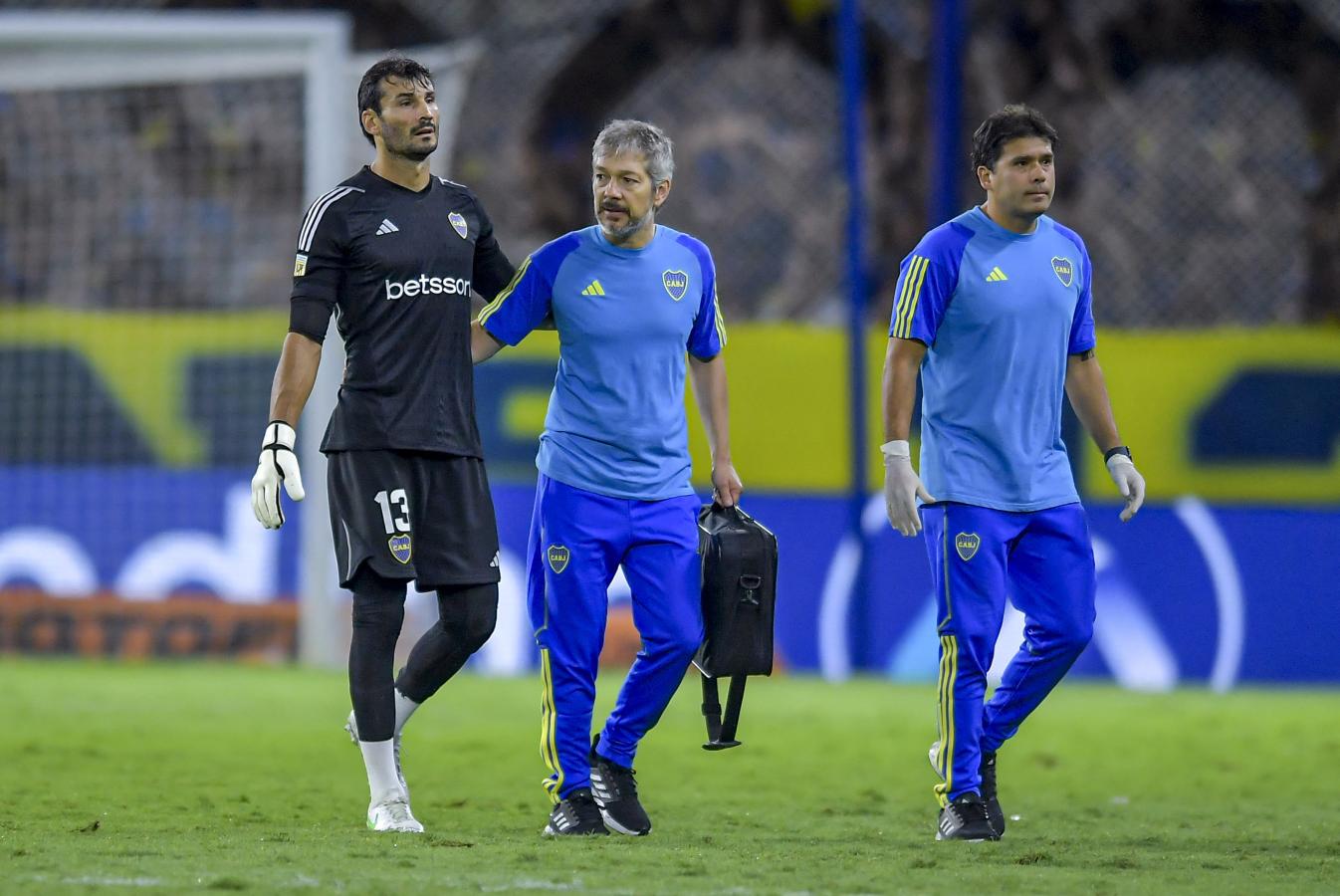 Imagen 9 de marzo de 2024, el último partido de García en Boca, salió lesionado frente a Racing.