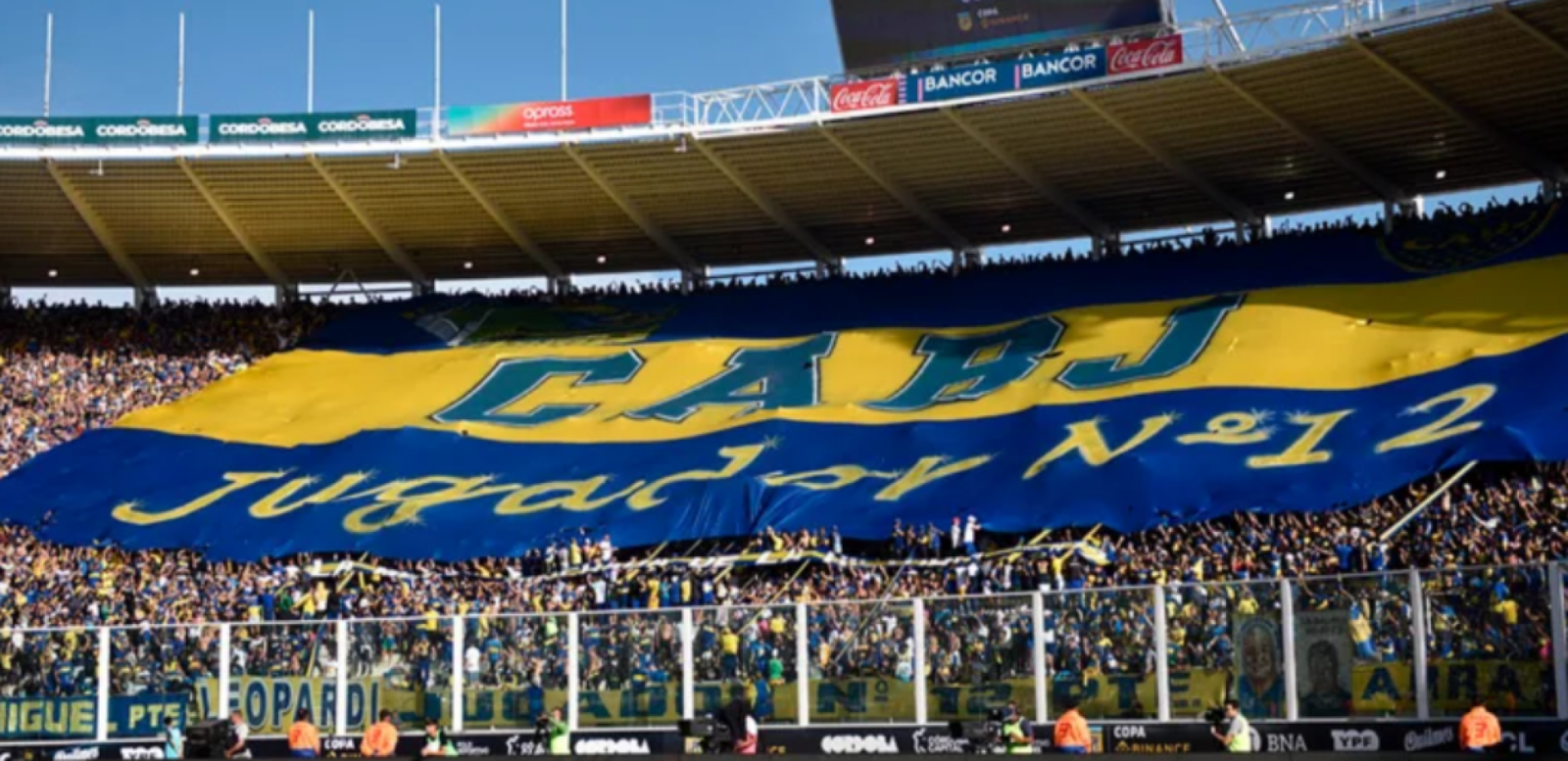 Imagen Los hinchas de Boca en el estadio Mario Alberto Kempes.