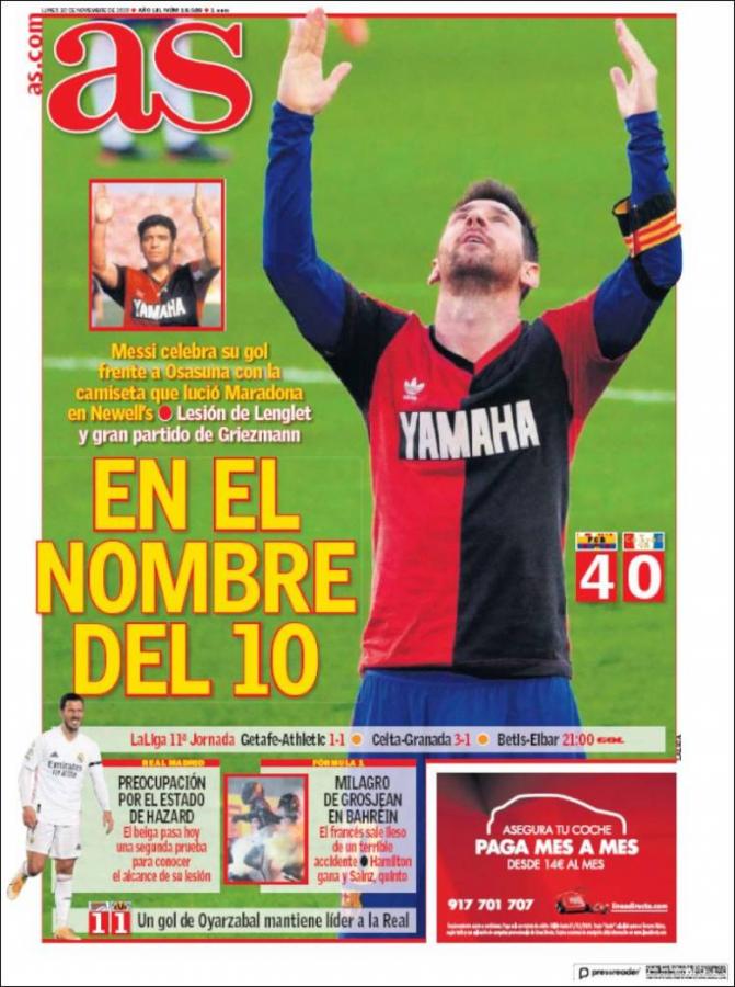 Imagen Diario AS, "En el nombre del 10"