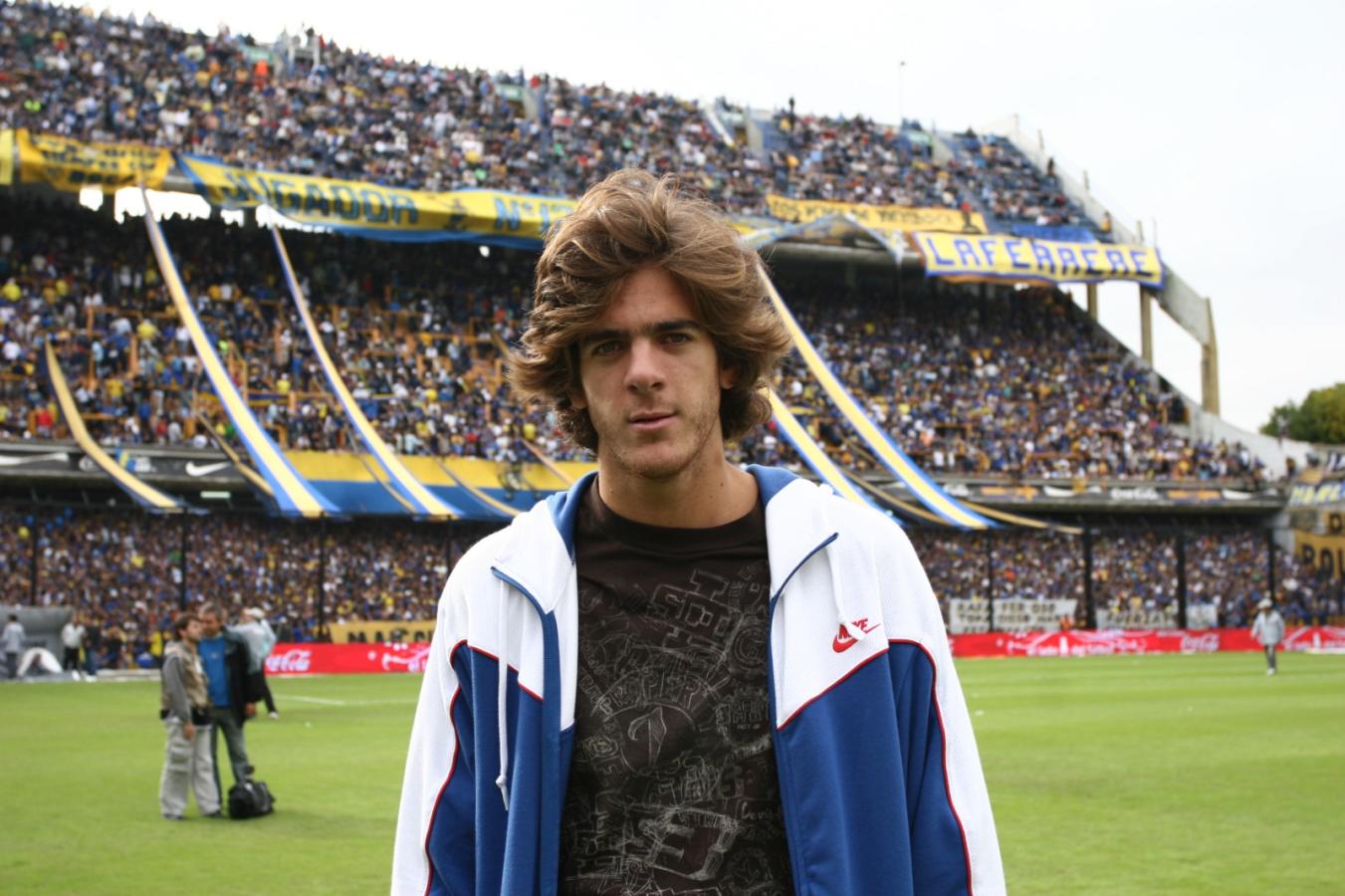 Imagen Retrato inédito de Delpo en la cancha de Boca.