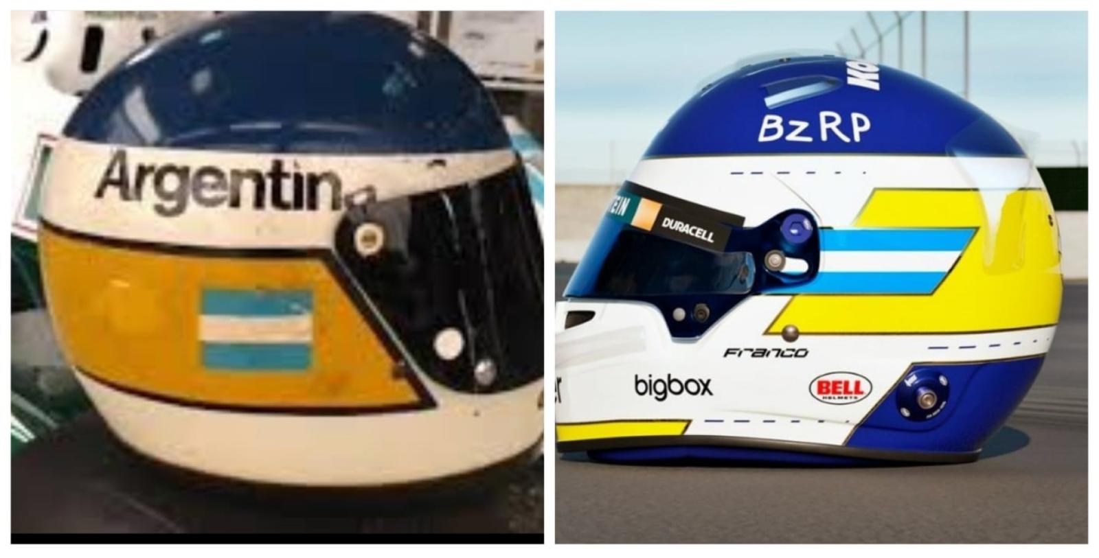 Imagen En San Pablo, Colapinto usará otra vez el casco conmemorativo del de Carlos Reutemann.