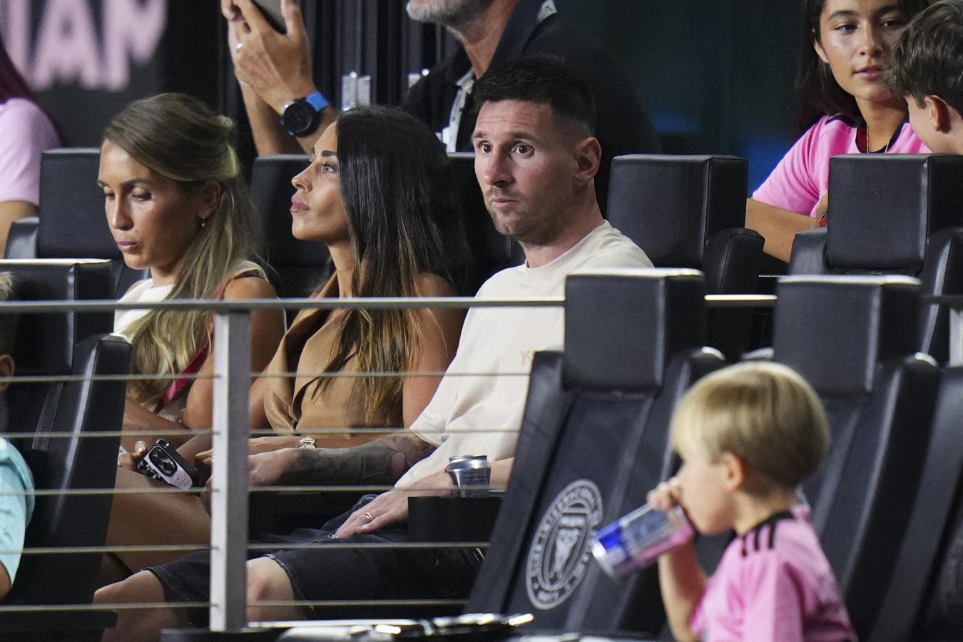 Imagen Lionel Messi observó la victoria de Inter Miami (AFP).